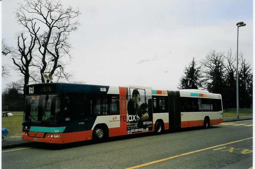 (059'137) - TPG Gen�ve - Nr. 358/GE 96'165 - Volvo am 16. M�rz 2003 in Gen�ve, Palexpo