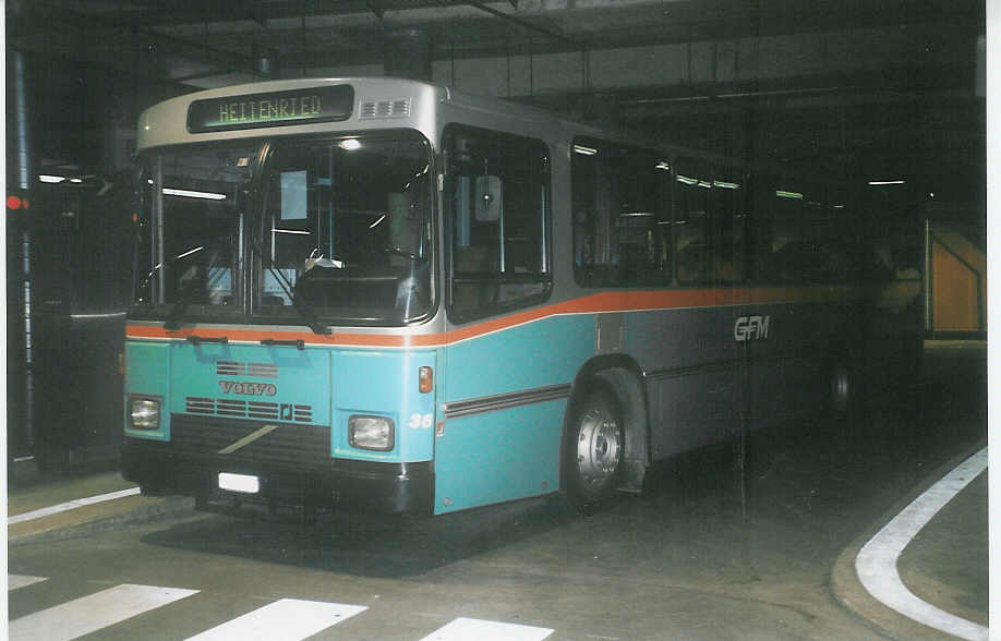 (059'314) - TPF Fribourg - Nr. 36/FR 300'214 - Volvo/R&J (ex GFM Fribourg Nr. 36) am 16. M�rz 2003 in Fribourg, Busbahnhof