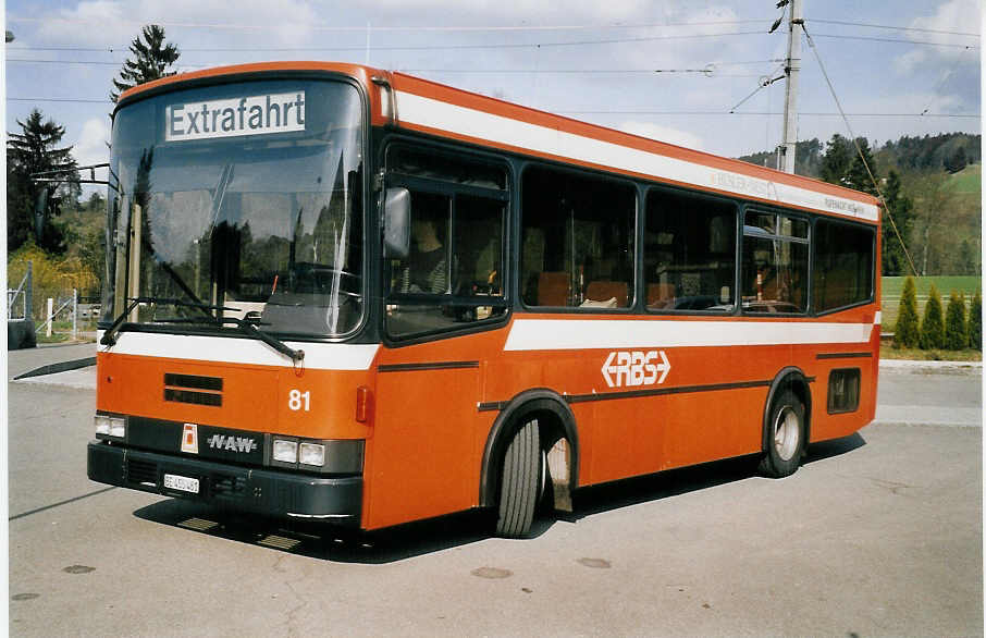 (059'607) - RBS Worblaufen - Nr. 81/BE 455'481 - NAW/R&J am 30. M�rz 2003 in Mittelh�usern, Schwarzwasserbr�cke