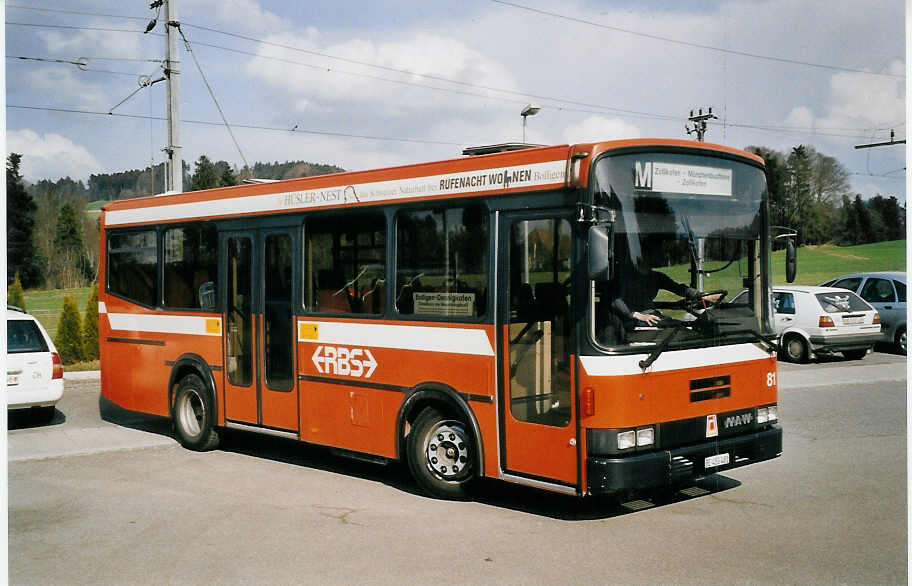 (059'609) - RBS Worblaufen - Nr. 81/BE 455'481 - NAW/R&J am 30. M�rz 2003 in Mittelh�usern, Schwarzwasserbr�cke