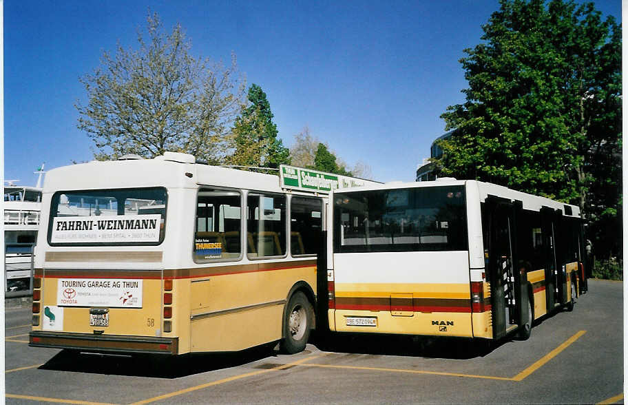 (060'022) - STI Thun - Nr. 94/BE 572'094 - MAN am 4. Mai 2003 bei der Schiffl�ndte Thun