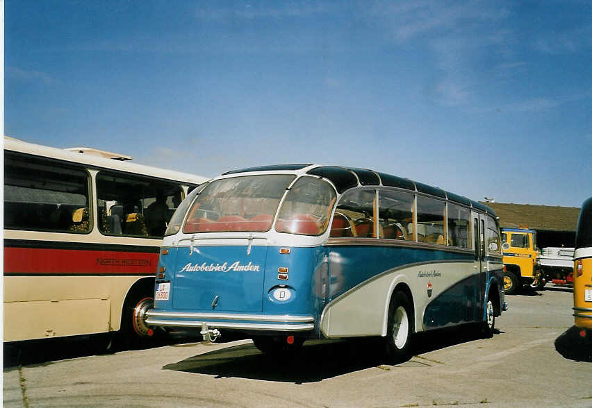 (060'737) - Aus Deutschland: Radlmeier, Ergoldsbach - LA-06'300 - Saurer/R&J (ex Schmid, D�llikon; ex Libero Bau, Fehraltdorf; ex Privat; ex Altherr, Nesslau; ex AWA Amden Nr. 8) am 21. Juni 2003 in Hinwil, AMP