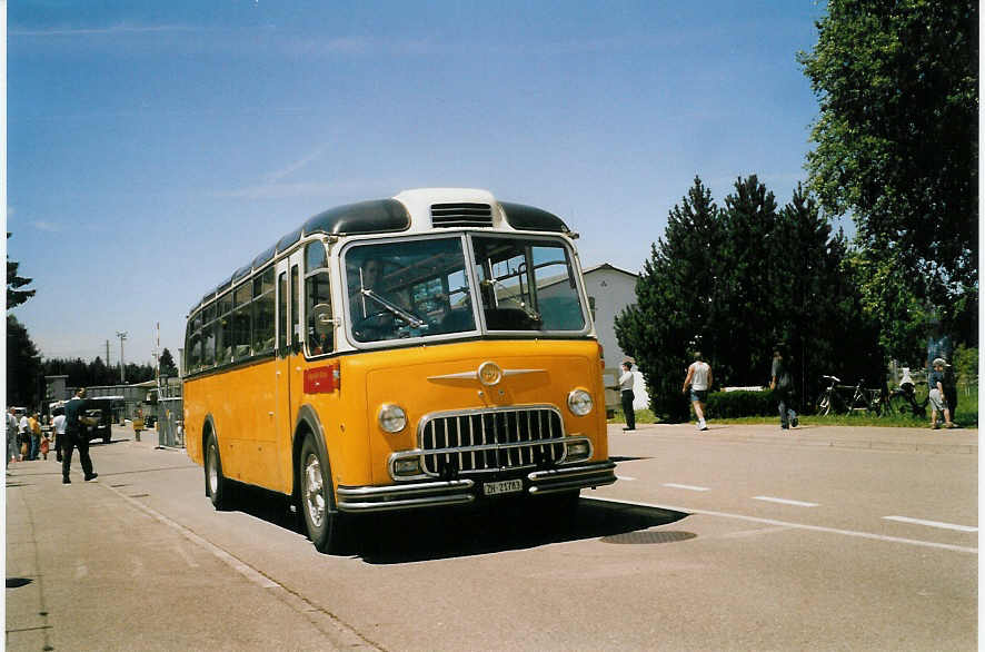 (060'935) - Wegm�ller, Attikon - ZH 21'783 - FBW/Gangloff (ex P 24'037; ex P 21'537) am 21. Juni 2003 in Hinwil, AMP
