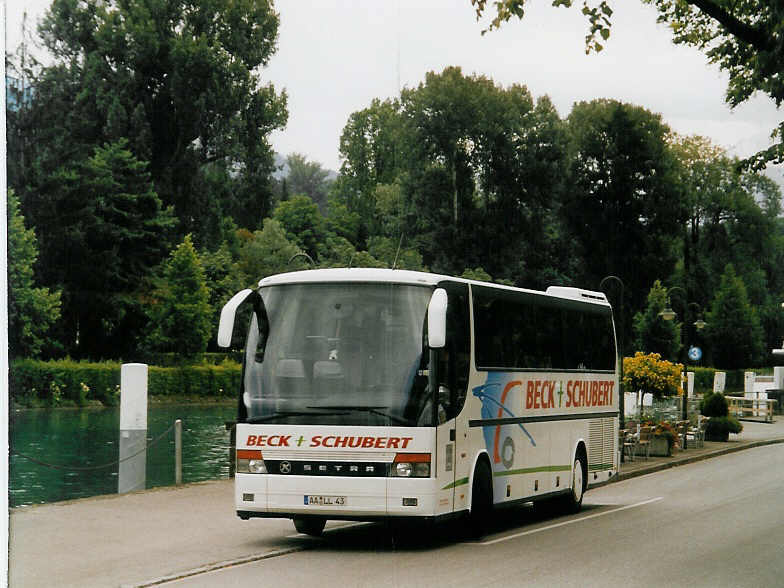 (061'137) - Aus Deutschland: Beck+Schubert, Aalen - AA-LL 43 - Setra am 24. Juni 2003 bei der Schiffl�ndte Thun
