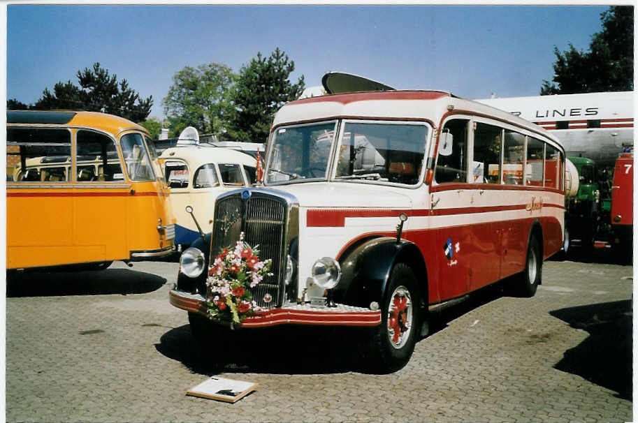 (061'405) - Knecht, Windisch - Saurer/T�scher (ex Schweizer Armee; ex P 23'073) am 13. Juli 2003 in Luzern, Verkehrshaus