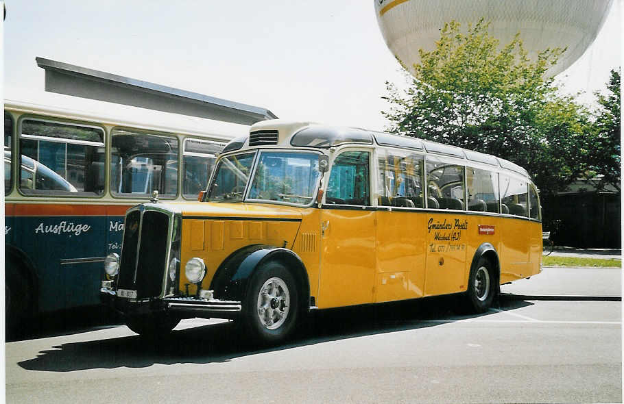 (061'425) - Gm�nder, Weissbad - AI 817 - Saurer/Gangloff (ex P 23'144; ex P 2213) am 13. Juli 2003 in Luzern, Verkehrshaus