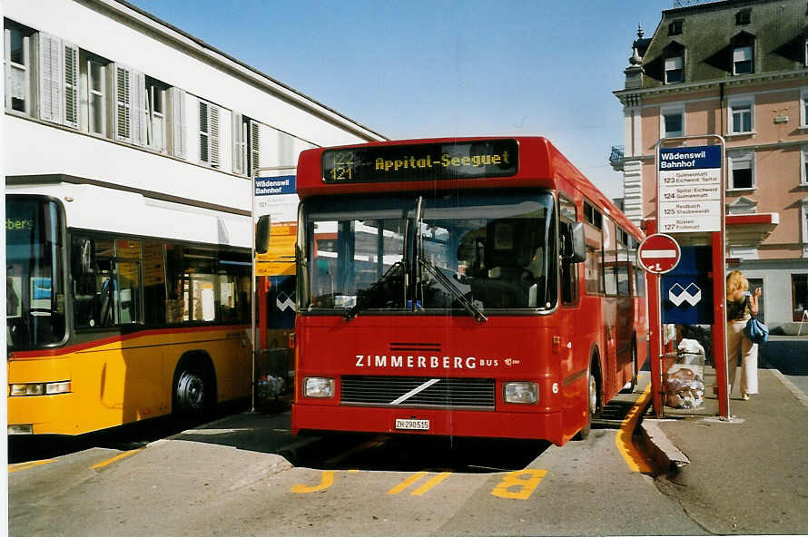 (061'812) - AHW Horgen - Nr. 6/ZH 290'515 - Volvo/Hess am 19. Juli 2003 beim Bahnhof W�denswil