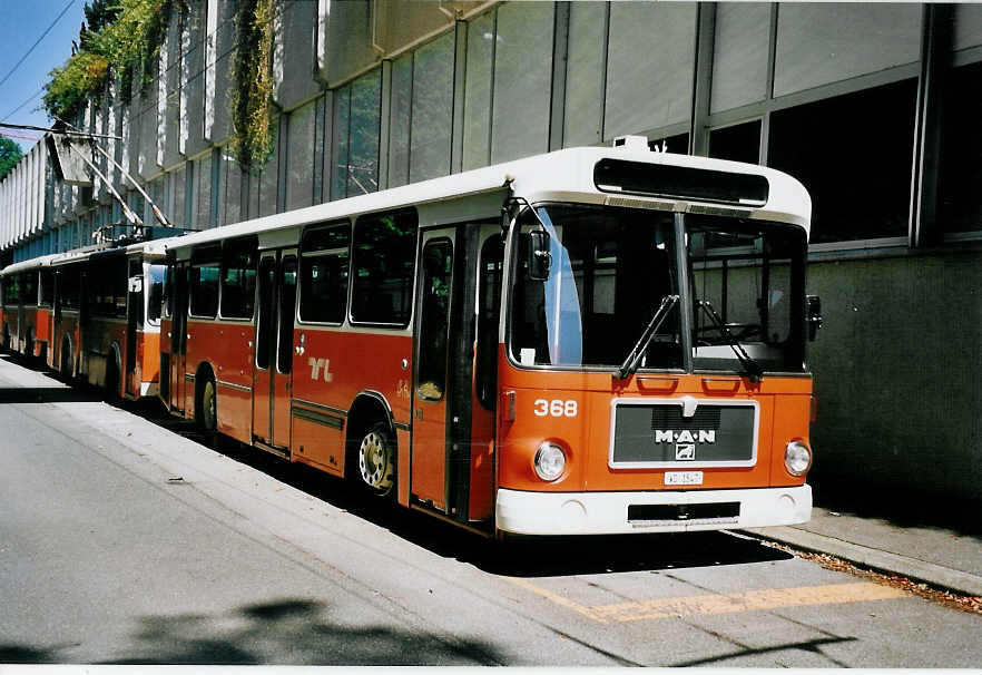 (062'535) - TL Lausanne - Nr. 368/VD 1547 - MAN am 4. August 2003 in Lausanne, D�p�t Borde