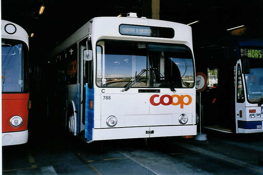 (062'612) - TL Lausanne - Nr. 788 - NAW/Lauber Trolleybus am 4. August 2003 in Lausanne, D�p�t Prelaz