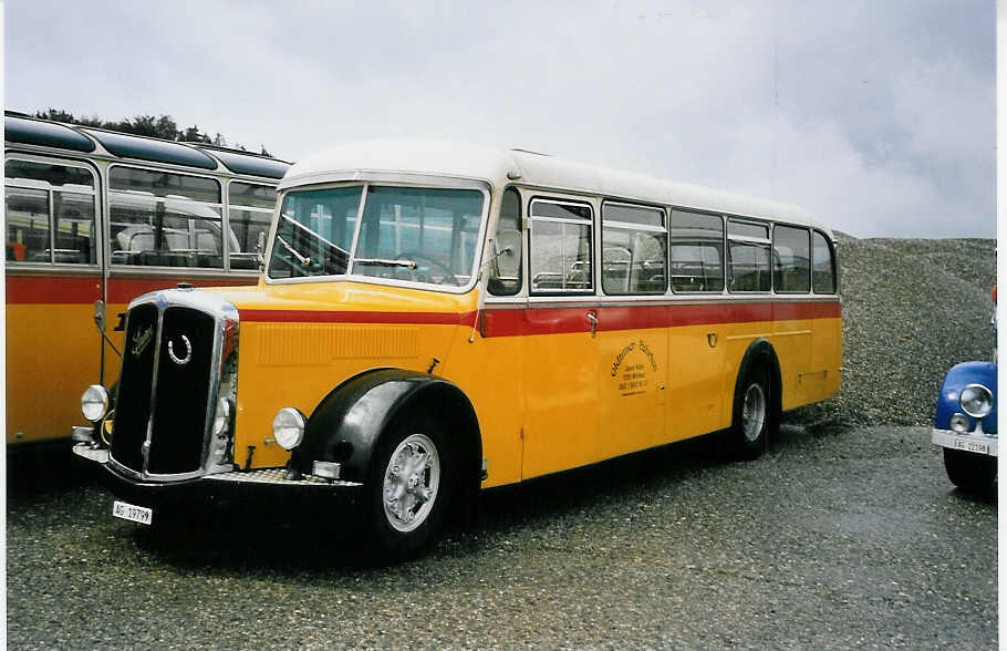 (062'927) - K�lin, M�riken - AG 19'799 - Saurer/T�scher (ex Furrer, Schmidr�ti) am 30. August 2003 in Niederbipp, Saurertreffen