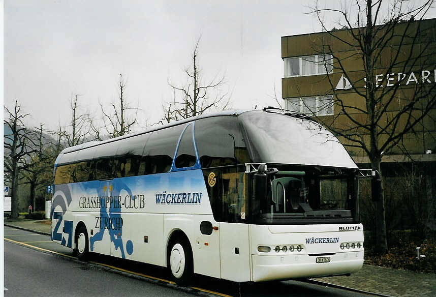 (065'908) - W�ckerlin, Z�rich - ZH 61'375 - Neoplan am 7. M�rz 2004 in Thun, Hotel Seepark