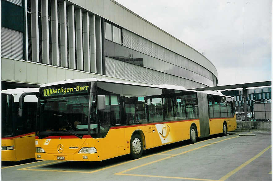 (065'916) - PostAuto Bern-Freiburg-Solothurn - Nr. 633/BE 455'376 - Mercedes (ex P 27'007) am 7. M�rz 2004 in Bern, Postautostation