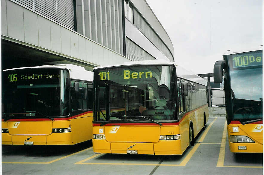 (065'917) - PostAuto Bern-Freiburg-Solothurn - Nr. 513/BE 615'600 - Volvo/Hess (ex P 25'679) am 7. M�rz 2004 in Bern, Postautostation