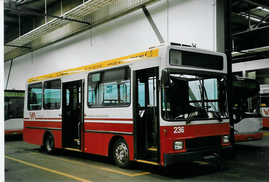 (067'106) - WV Winterthur - Nr. 236/ZH 594'236 - MAN/Hess am 24. April 2004 in Winterthur, Depot Gr�zefeld