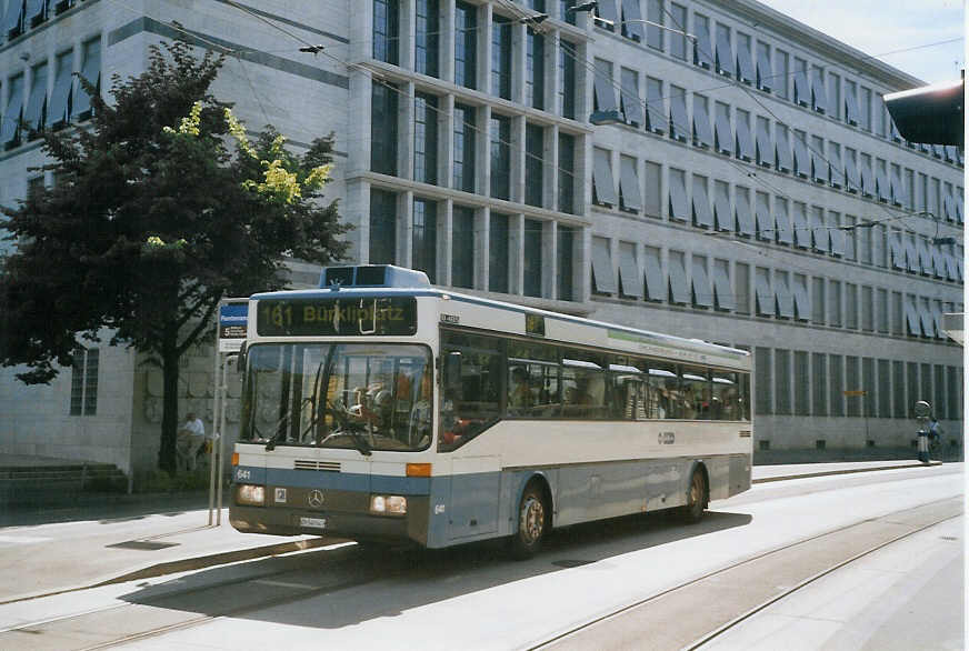 (067'618) - VBZ Z�rich - Nr. 641/ZH 540'641 - Mercedes am 20. Mai 2004 in Z�rich, Rentenanstalt