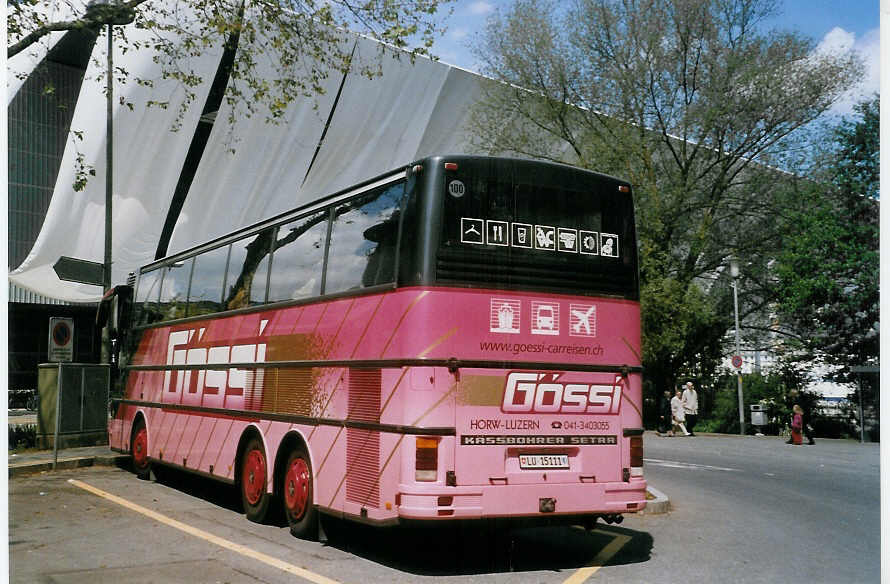 (067'801) - G�ssi, Horw - LU 15'111 - Setra am 23. Mai 2004 in Luzern, Carparkplatz