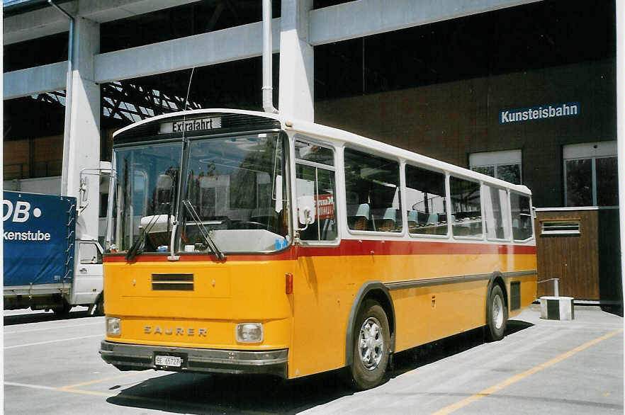 (068'021) - Selfors, Meiringen - BE 65'727 - Saurer/T�scher (ex P 24'236) am 24. Mai 2004 in Thun, Grabengut