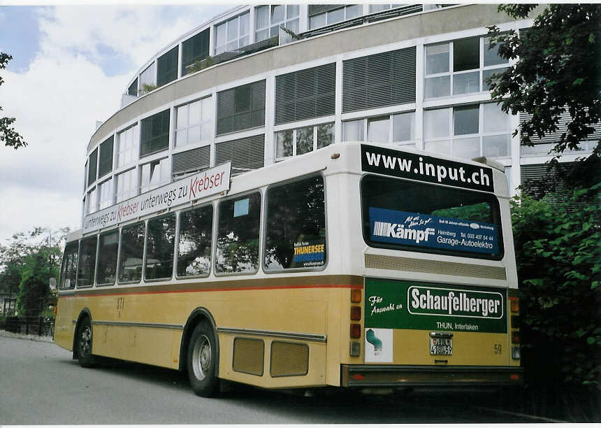 (068'230) - STI Thun - Nr. 59/BE 413'459 - Saurer/R&J am 12. Juni 2004 bei der Schiffl�ndte Thun