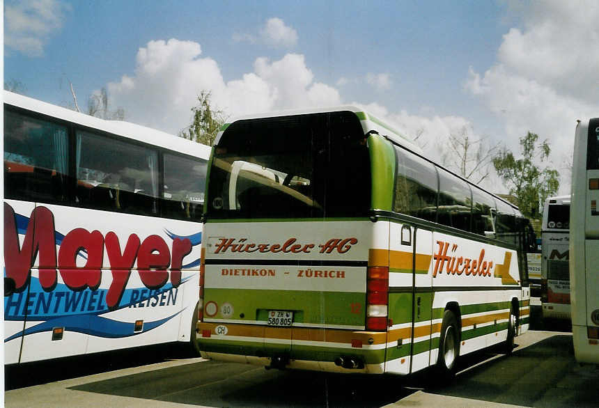 (068'836) - Aus der Schweiz: H�rzeler, Dietikon - Nr. 12/ZH 580'805 - Neoplan am 6. Juli 2004 in Rust, Europapark