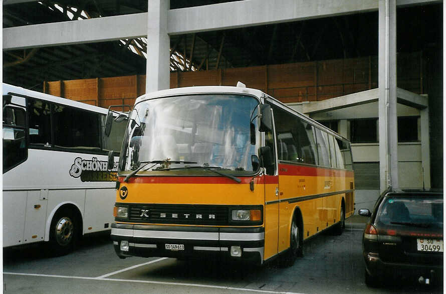 (069'408) - PostAuto Thal-G�u-Lebern - SO 149'613 - Setra (ex P 26'006) am 10. Juli 2004 in Thun, Grabengut