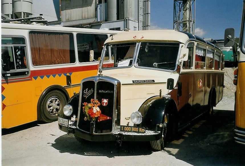 (070'420) - Eberhard, Messen - SO 26'831 - Saurer/Lauber (ex Faigaux, Malleray; ex Sch�pbach, Murten; ex Marti, Kallnach) am 28. August 2004 in Niederbipp, Saurertreffen