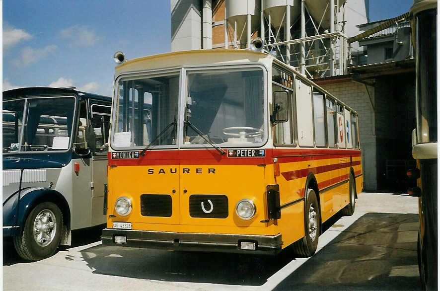 (070'429) - Siegrist, Berikon - AG 43'328 - Saurer/FHS (ex P 25'697; ex Furler, B�ren) am 28. August 2004 in Niederbipp, Saurertreffen