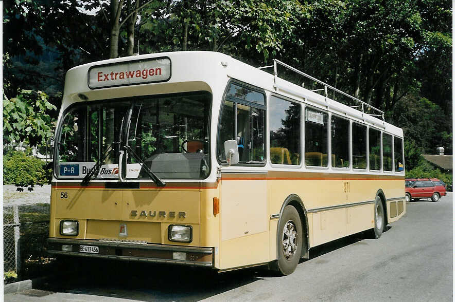 (070'614) - STI Thun - Nr. 56/BE 413'456 - Saurer/R&J am 29. August 2004 bei der Schiffl�ndte Thun