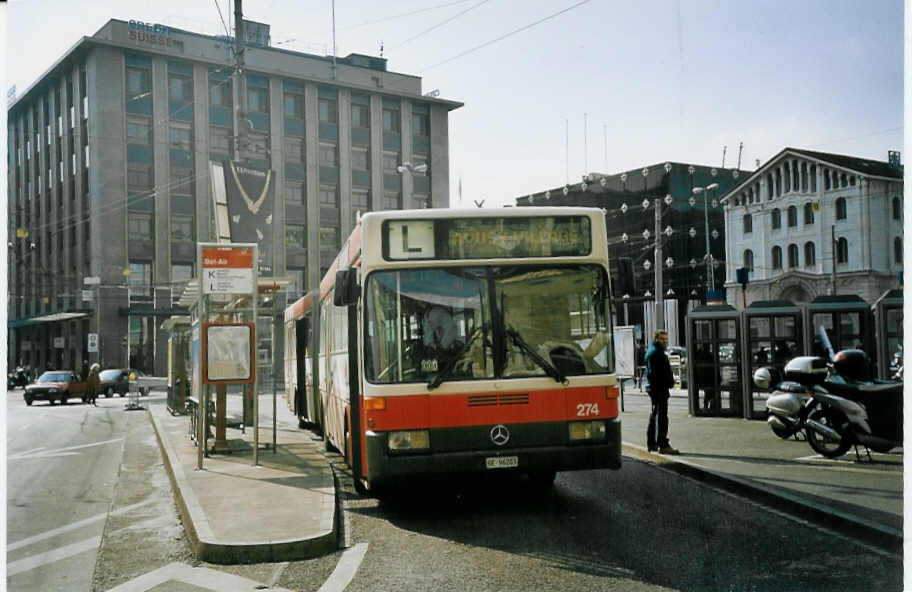 (074'930) - TPG Gen�ve - Nr. 274/GE 96'203 - Mercedes am 24. Februar 2005 in Gen�ve, Bel-Air