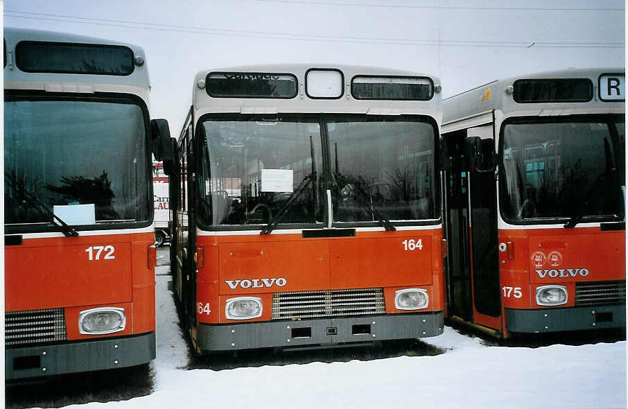 (075'614) - Beck, Gen�ve - Nr. 164 - Volvo/R&J (ex TPG Gen�ve Nr. 164) am 6. M�rz 2005 in Nyon, Lauber