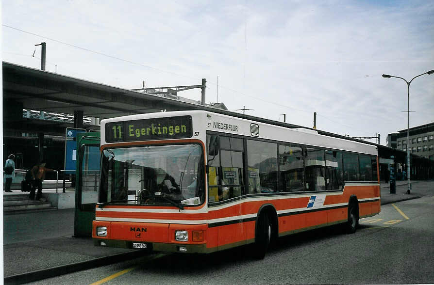 (075'810) - BOGG Wangen b.O. - Nr. 57/SO 152'268 - MAN (ex Hof, Hauenstein Nr. 57) am 31. M�rz 2005 beim Bahnhof Olten