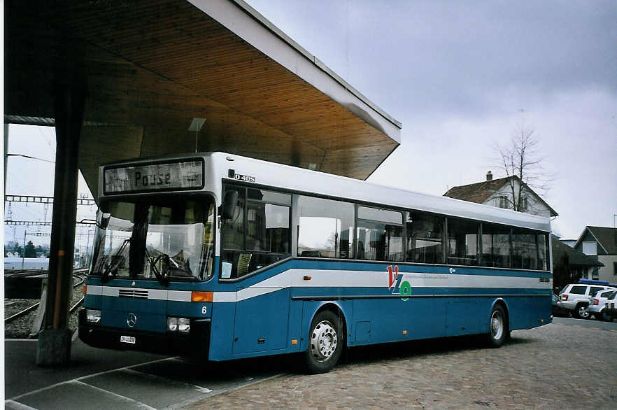(075'902) - VZO Gr�ningen - Nr. 6/ZH 41'406 - Mercedes am 31. M�rz 2005 beim Bahnhof Wetzikon