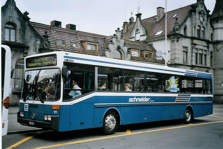 (075'908) - Schneider, Ermenswil - Nr. 11/SG 39'311 - Mercedes am 31. M�rz 2005 beim Bahnhof Rapperswil