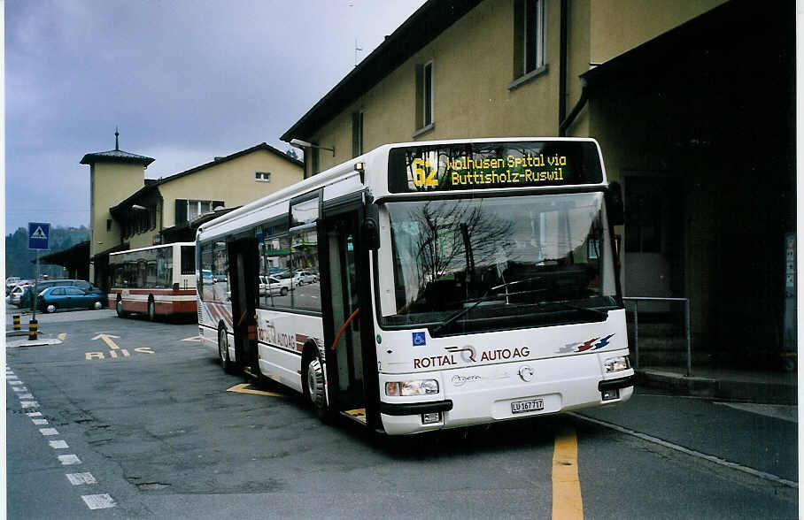 (075'917) - ARAG Ruswil - Nr. 2/LU 167'717 - Irisbus am 31. M�rz 2005 beim Bahnhof Wolhusen