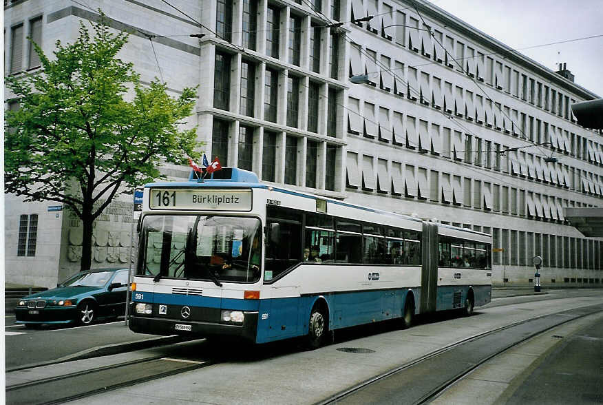 (076'510) - VBZ Z�rich - Nr. 591/ZH 588'591 - Mercedes am 5. Mai 2005 in Z�rich, Rentenanstalt