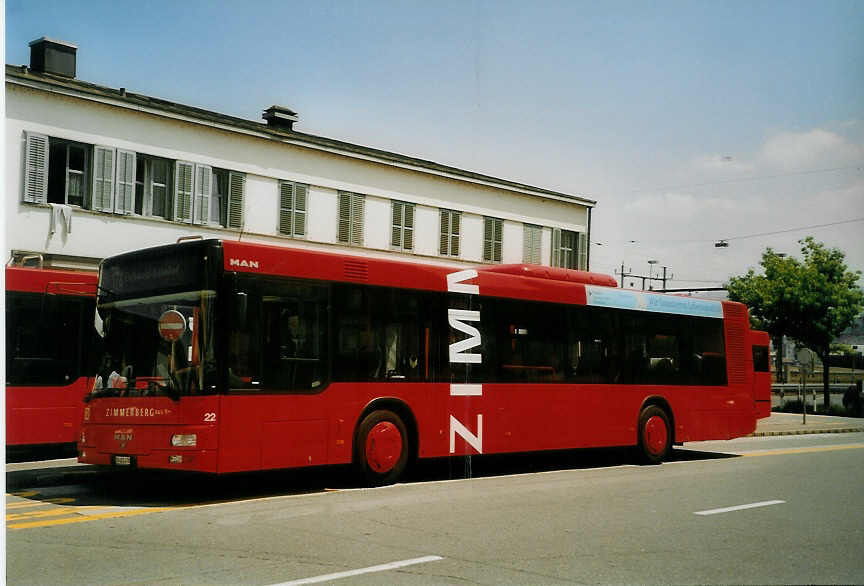 (077'723) - AHW Horgen - Nr. 22/ZH 402'478 - MAN am 18. Juni 2005 beim Bahnhof W�denswil