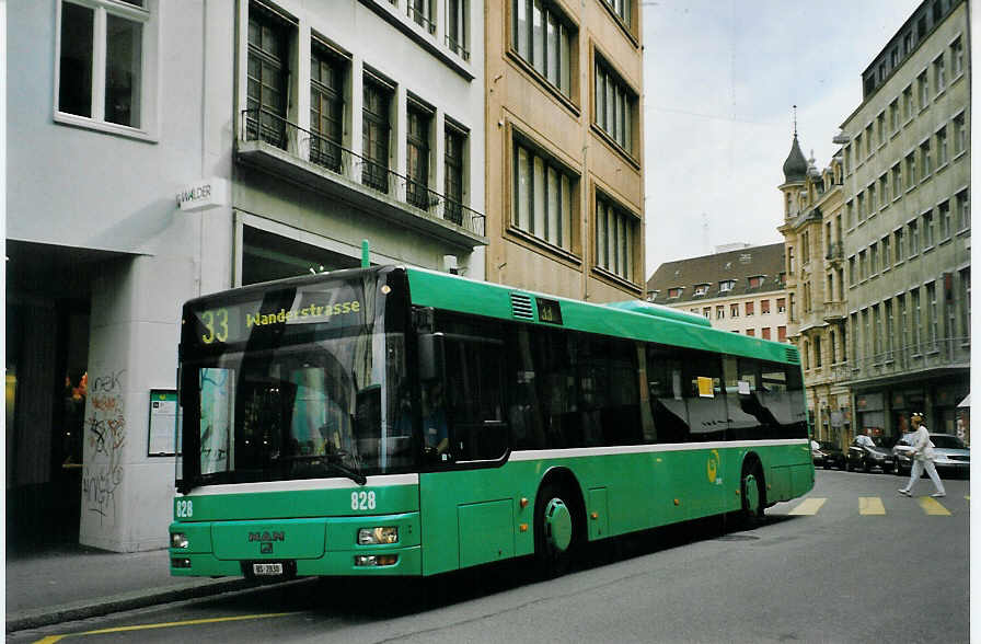 (079'326) - BVB Basel - Nr. 828/BS 2830 - MAN am 30. Juli 2005 in Basel, Schiffl�nde