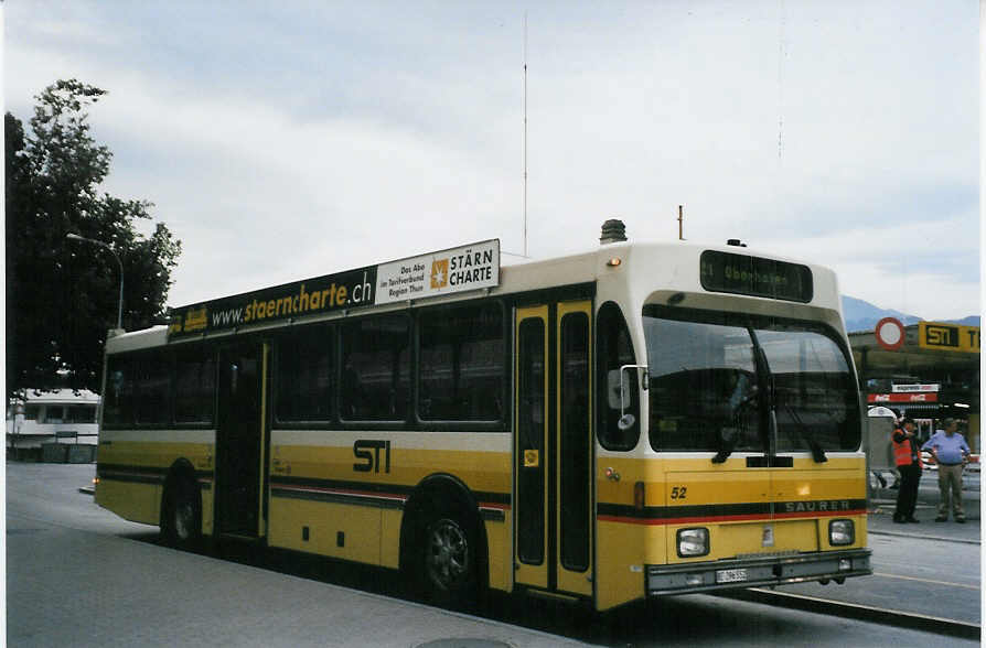 (079'701) - STI Thun - Nr. 52/BE 396'552 - Saurer/R&J am 25. August 2005 bei der Schiffl�ndte Thun