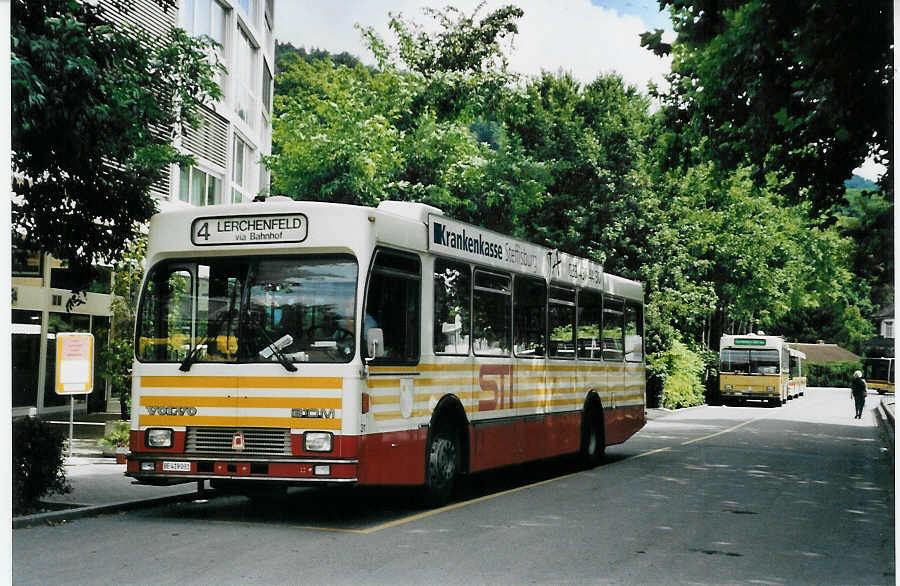 (079'726) - STI Thun - Nr. 31/BE 419'031 - Volvo/R&J (ex SAT Thun Nr. 31) am 26. August 2005 bei der Schiffl�ndte Thun