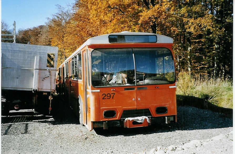 (081'407) - SVB Bern (RWB) - Nr. 297 - FBW/Hess (ex TPG Gen�ve Nr. 114) am 29. Oktober 2005 in Oberburg, Ziegelgut