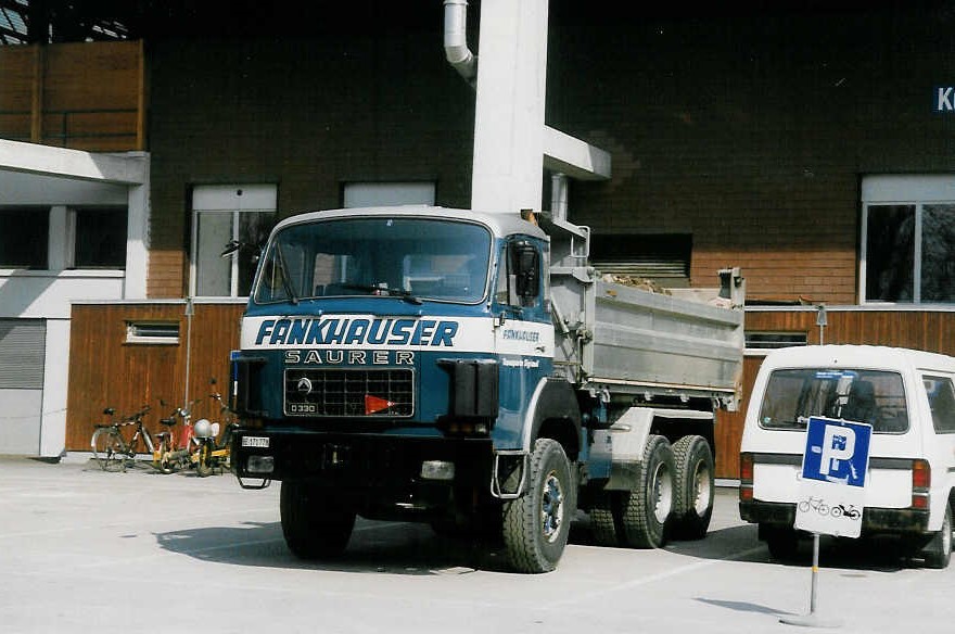 (030'132) - Aus dem Archiv: Fankhauser, Sigriswil - BE 171'778 - Saurer am 17. M�rz 1999 in Thun, Grabengut

