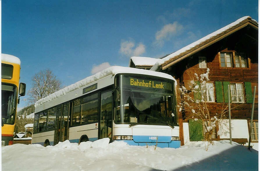 (082'105) - LVB Lenk - Volvo/Hess (ex RTB Altst�tten Nr. 12) am 26. Dezember 2005 in Lenk, Garage