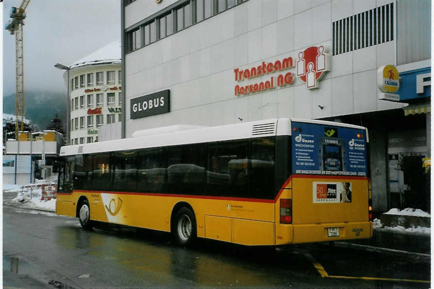 (082'314) - D�nser, Trimmis - GR 7288 - MAN am 1. Januar 2006 beim Bahnhof Chur