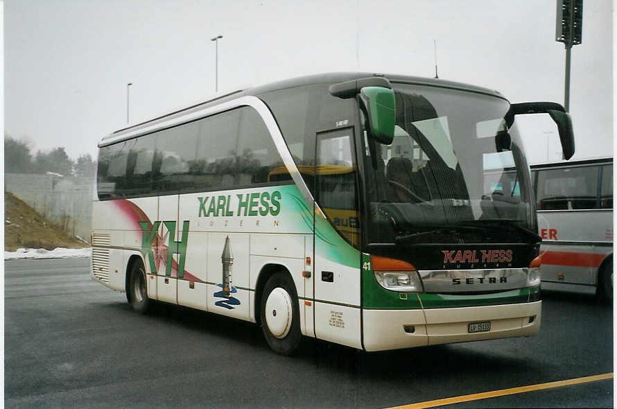 (082'535) - Hess K., Luzern - Nr. 41/LU 15'133 - Setra am 14. Januar 2006 in Z�rich, Flughafen