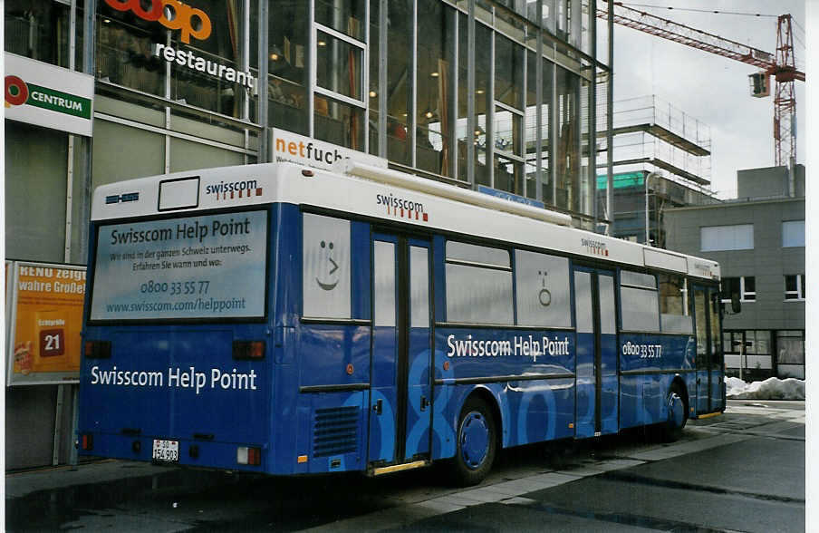 (082'718) - Swisscom, Worblaufen - SO 154'903 - Mercedes (ex VZO Gr�ningen Nr. 26) am 22. Januar 2006 beim Bahnhof Interlaken Ost
