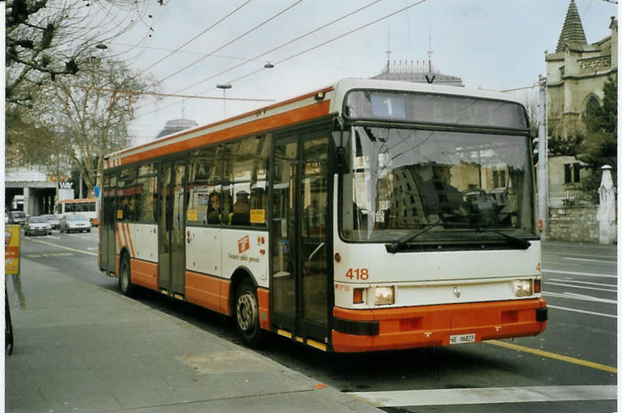 (083'434) - TPG Gen�ve - Nr. 418/GE 96'827 - Renault am 6. M�rz 2006 in Gen�ve, 22-Cantons