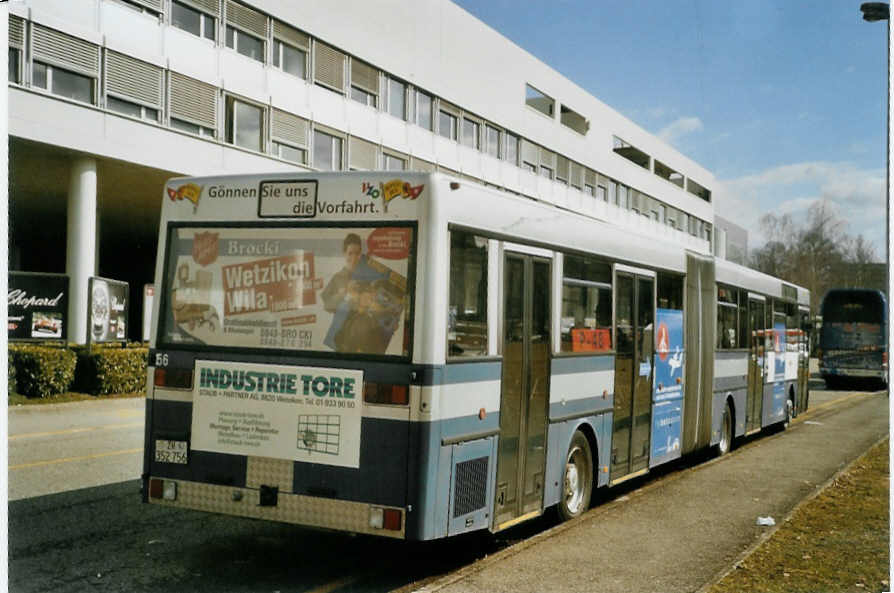 (083'626) - VZO Gr�ningen - Nr. 156/ZH 352'756 - Mercedes (ex Nr. 56) am 6. M�rz 2006 in Gen�ve, Palexpo (Einsatz Dupraz)