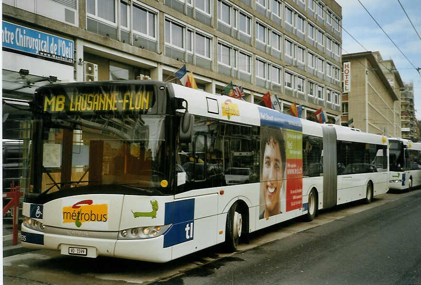 (083'630) - TL Lausanne - Nr. 535/VD 1599 - Solaris am 6. M�rz 2006 beim Bahnhof Lausanne