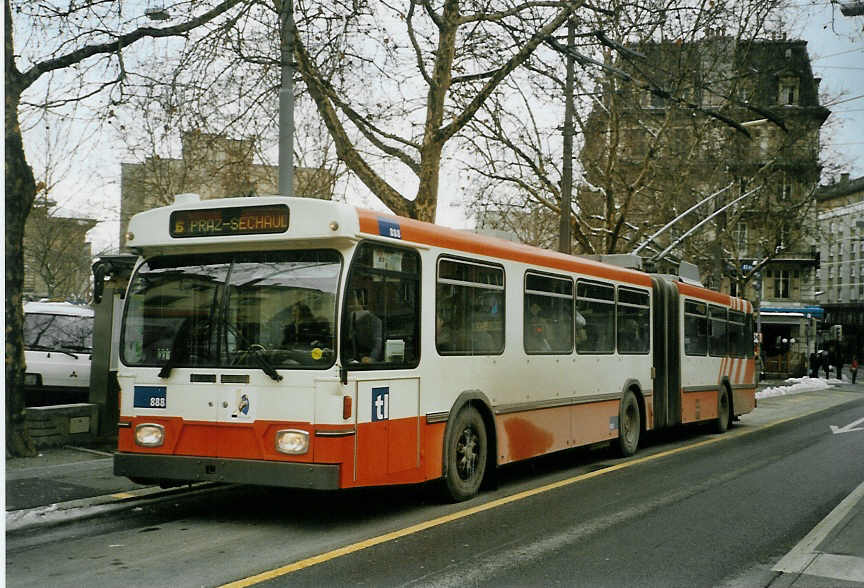 (083'718) - TL Lausanne - Nr. 888 - Saurer/Hess Gelenktrolleybus (ex TPG Gen�ve Nr. 659) am 6. M�rz 2006 in Lausanne, Tunnel