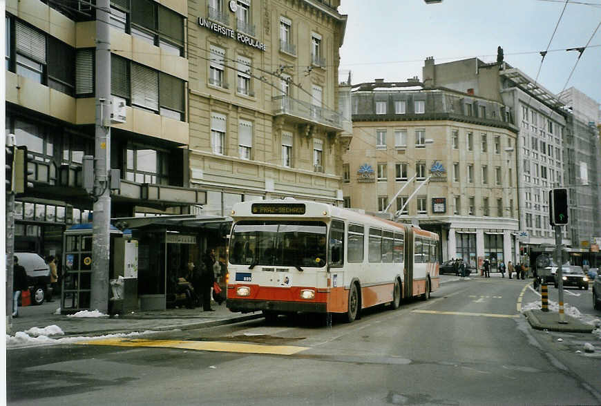 (083'727) - TL Lausanne - Nr. 889 - Saurer/Hess Gelenktrolleybus (ex TPG Gen�ve Nr. 660) am 6. M�rz 2006 in Lausanne, Bel-Air