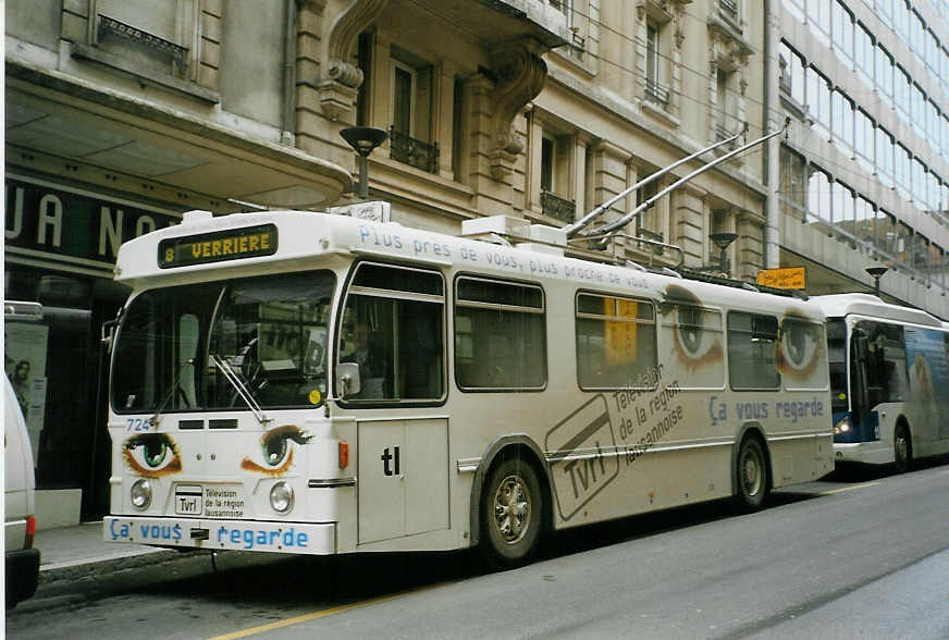 (083'730) - TL Lausanne - Nr. 724 - FBW/Hess Trolleybus am 6. M�rz 2006 in Lausanne, Bel-Air